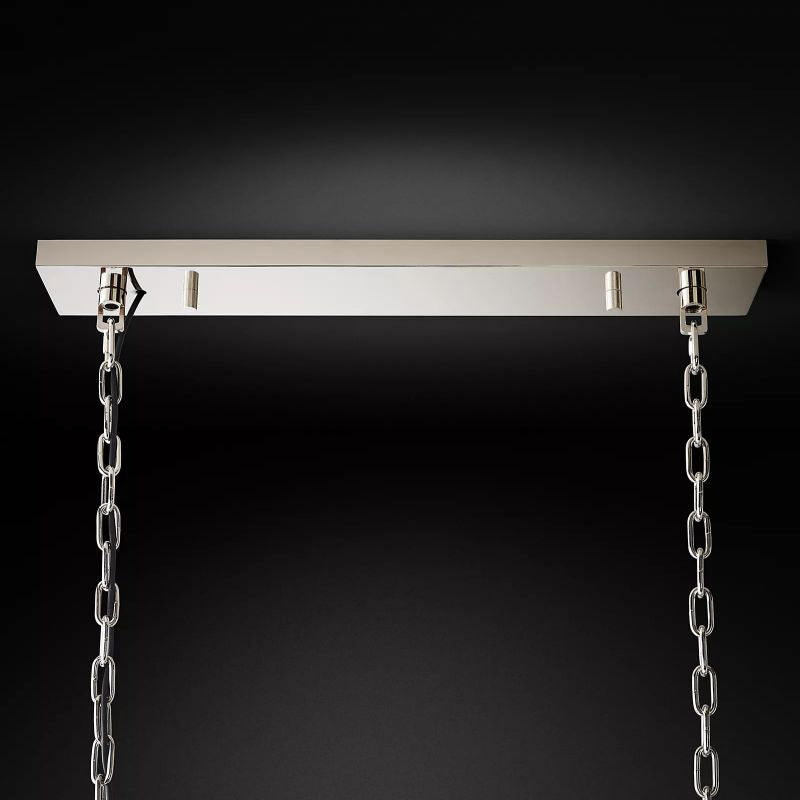 Odeon Layered Crystal Rectangular Chandelier 40"