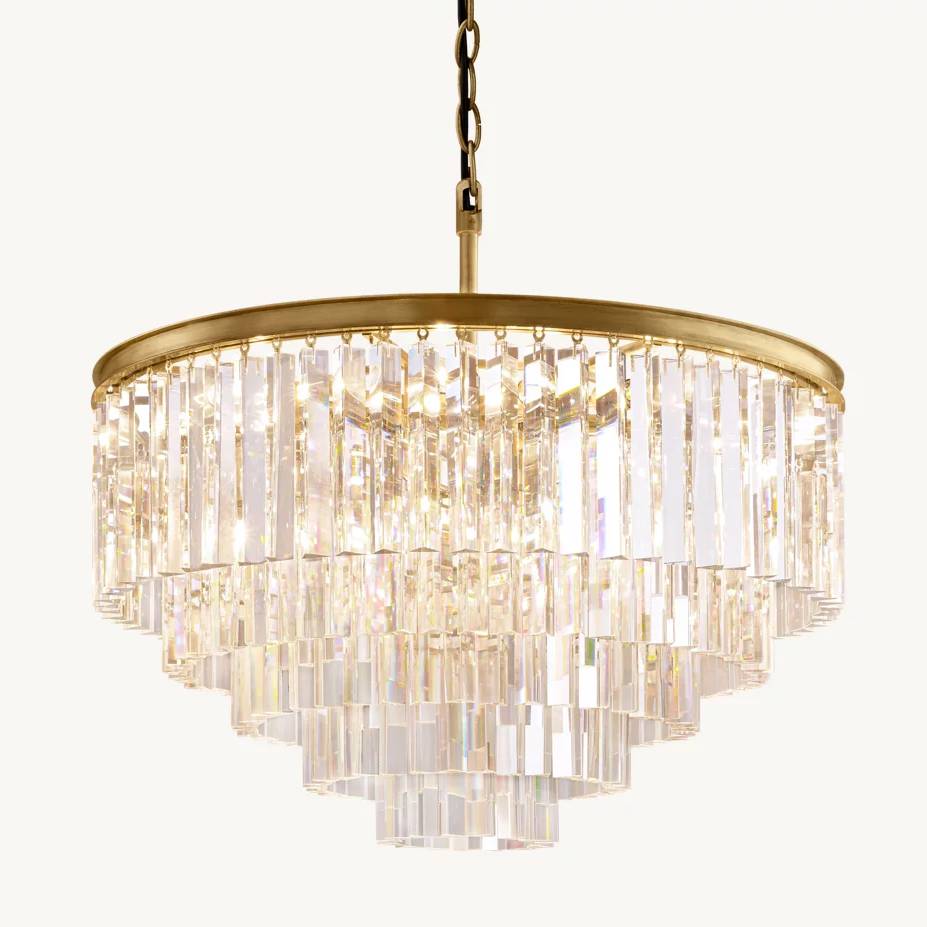 Odeon Layered Crystal Round Chandelier 32"