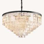 Odeon Layered Crystal Round Chandelier 44"