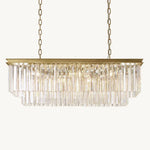 Odeon Layered Crystal Rectangular Chandelier 40"