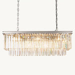 Odeon Layered Crystal Rectangular Chandelier 40"