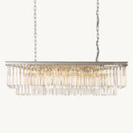 Odeon Layered Crystal Rectangular Chandelier 49"