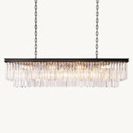 Odeon Layered Crystal Rectangular Chandelier 59"