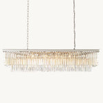 Odeon Layered Crystal Rectangular Chandelier 59"