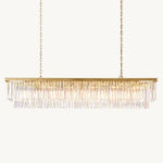 Odeon Layered Crystal Rectangular Chandelier 72"
