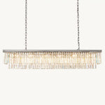 Odeon Layered Crystal Rectangular Chandelier 72"