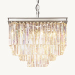 Odeon Layered Crystal Square Chandelier 22"