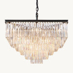 Odeon Layered Crystal Square Chandelier 34"