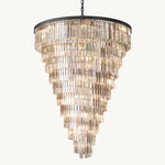 Odeon Layered Crystal Helix Chandelier