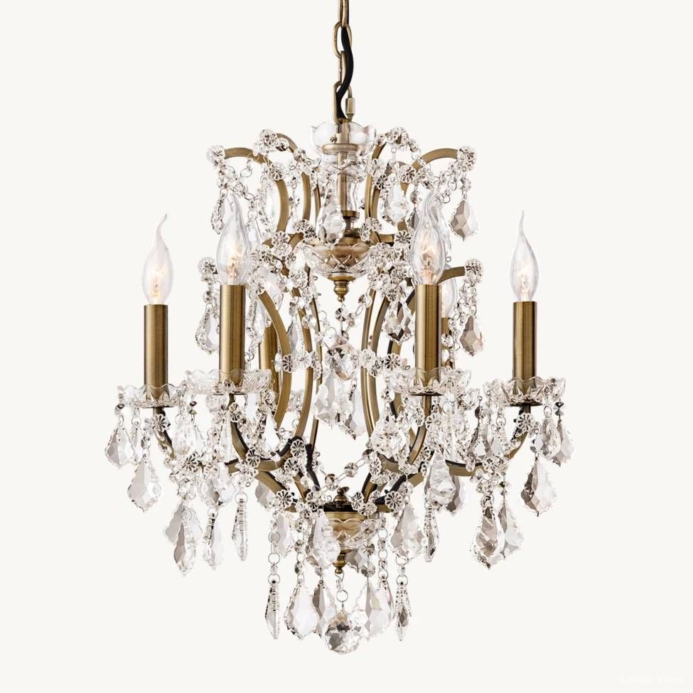Rococo Garland Crystal Round Chandelier 18"
