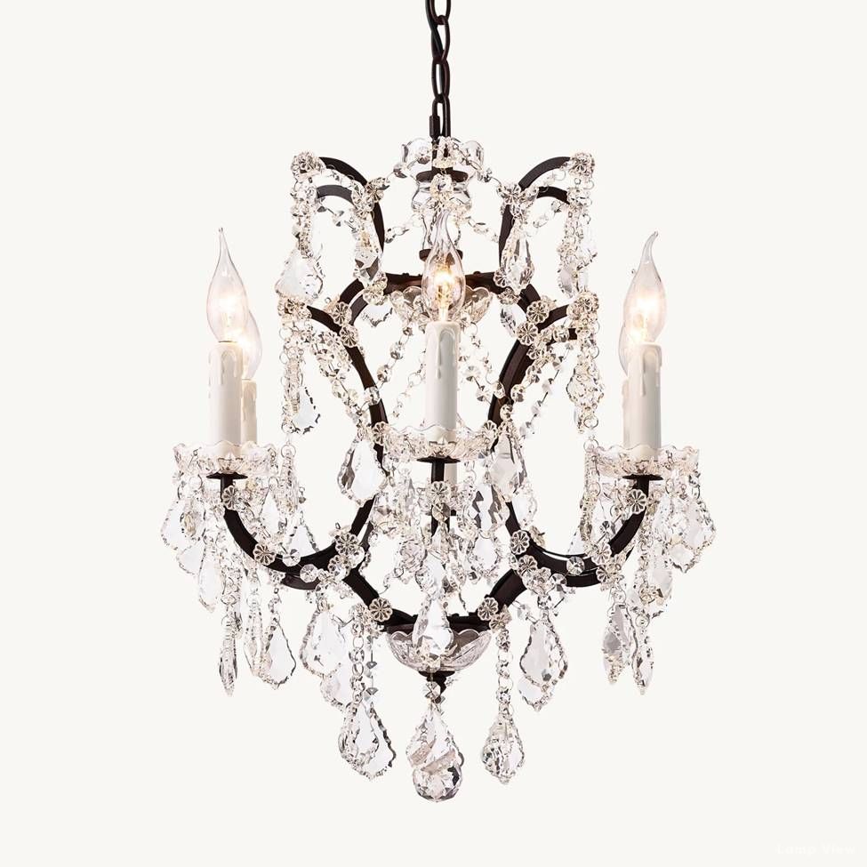 Rococo Garland Crystal Round Chandelier 18"