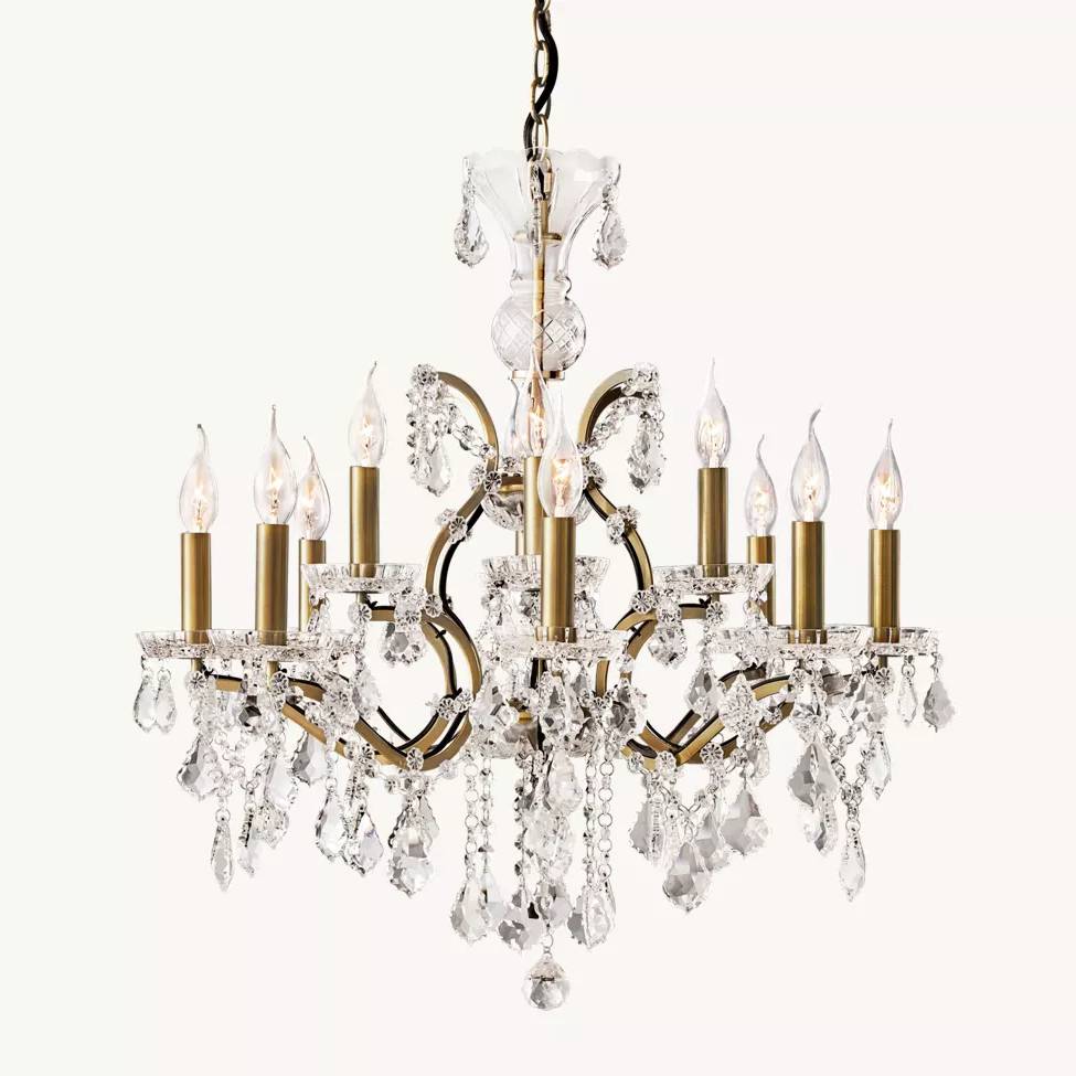 Rococo Garland Crystal Round Chandelier 28"