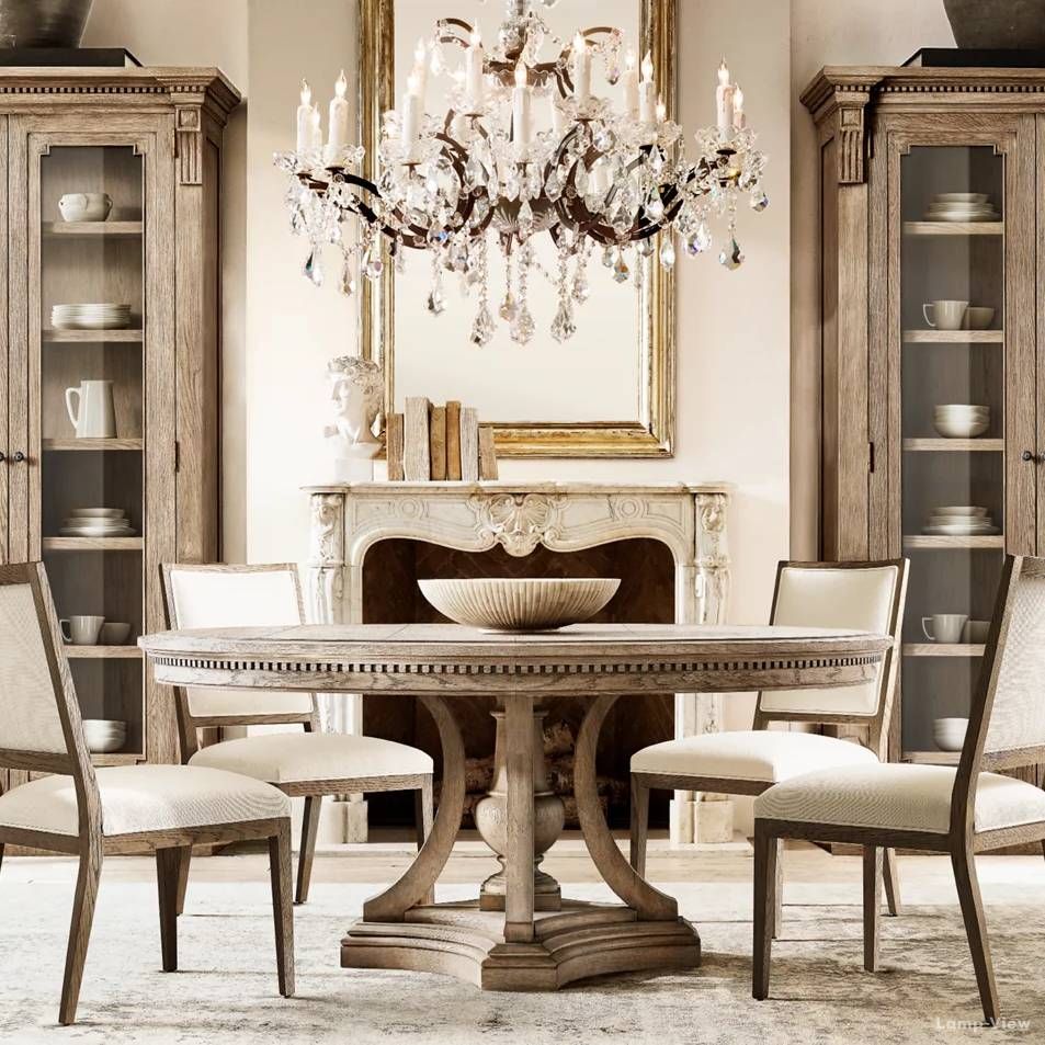 Rococo Garland Crystal Round Chandelier 33"