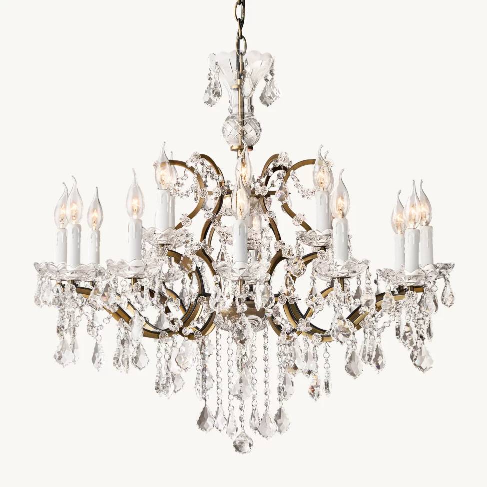 Rococo Round Chandelier 33"