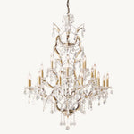 Rococo Garland Crystal Round Chandelier 40"