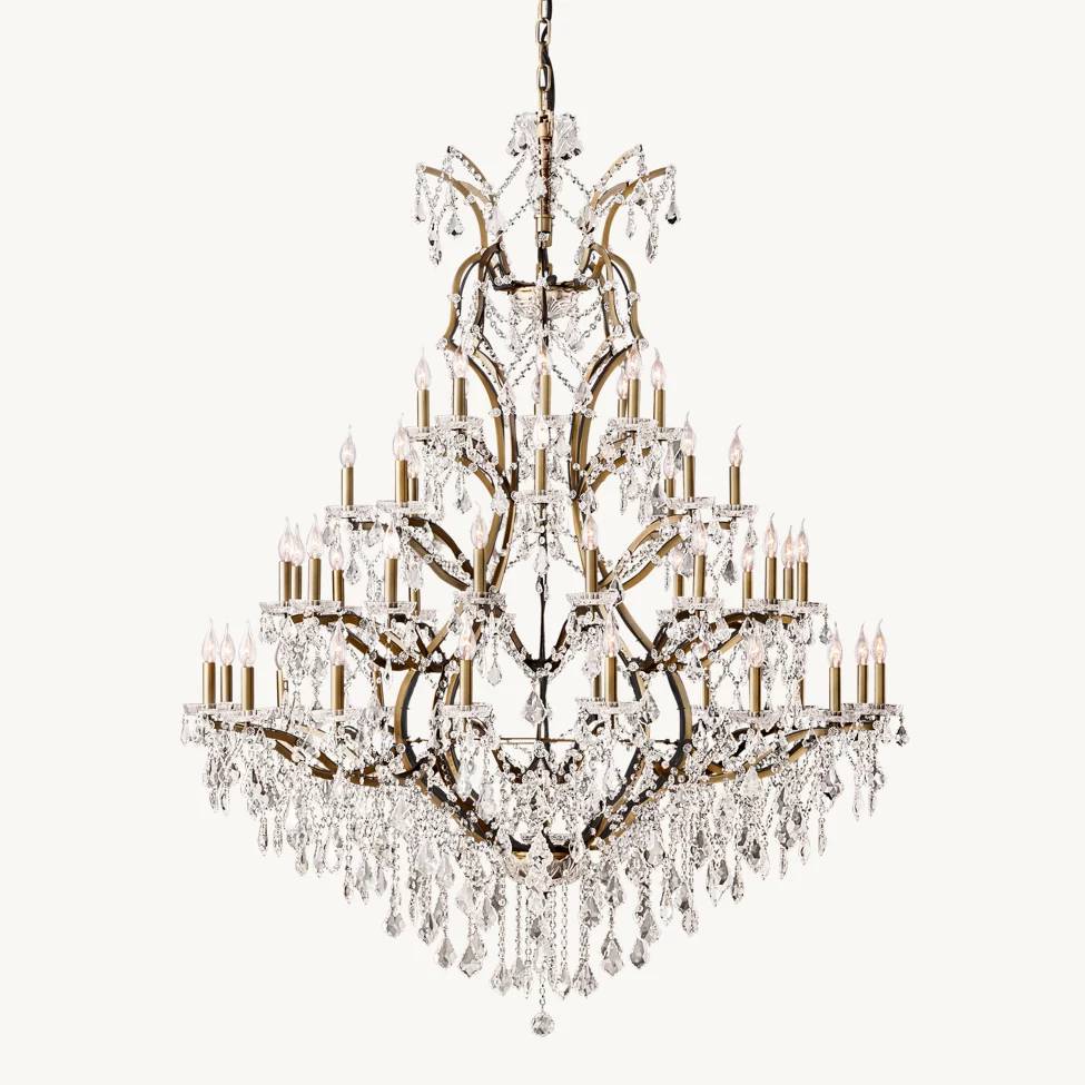 Rococo Garland Crystal Round Chandelier 60"