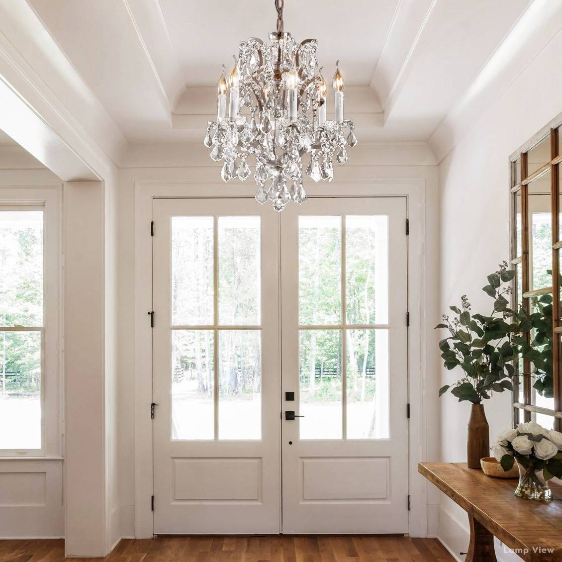 Rococo Garland Crystal Round Chandelier 18"