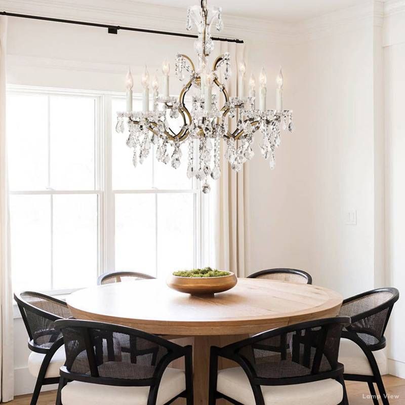 Rococo Garland Crystal Round Chandelier 28"
