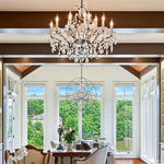Rococo Garland Crystal Round Chandelier 28"