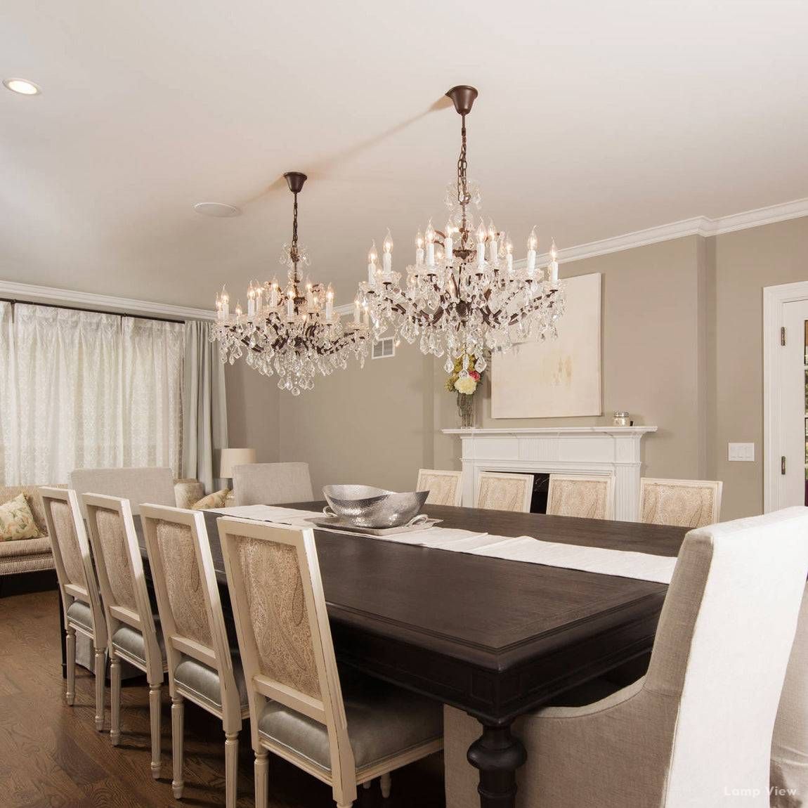 Rococo Garland Crystal Round Chandelier 33"
