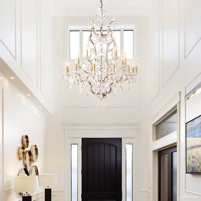Rococo Garland Crystal Round Chandelier 40"