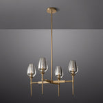 Tulip Delicate Crystal Round Chandelier 27"