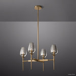 Tulip Delicate Crystal Round Chandelier 27"