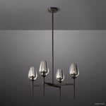 Tulip Delicate Crystal Round Chandelier 27"