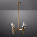 Tulip Delicate Crystal Round Chandelier 27"