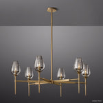 Tulip Delicate Crystal Round Chandelier 42"