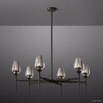 Tulip Delicate Crystal Round Chandelier 42"