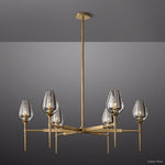 Tulip Delicate Crystal Round Chandelier 42"