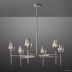 Tulip Delicate Crystal Round Chandelier 42"
