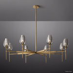 Tulip Delicate Crystal Round Chandelier 54"