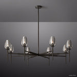 Tulip Delicate Crystal Round Chandelier 54"