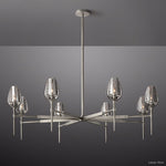 Tulip Delicate Crystal Round Chandelier 54"