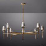 Tulip Delicate Crystal Round Chandelier 54"