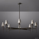 Tulip Delicate Crystal Round Chandelier 54"