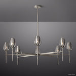 Tulip Delicate Crystal Round Chandelier 54"