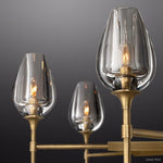 Tulip Delicate Crystal Round Chandelier 54"