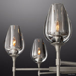 Tulip Delicate Crystal Round Chandelier 42"