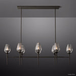 Tulip Delicate Crystal Linear Chandelier 52"