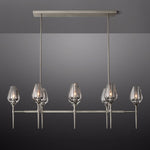 Tulip Delicate Crystal Linear Chandelier 52"