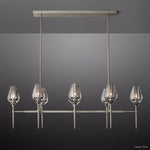 Tulip Delicate Crystal Linear Chandelier 52"