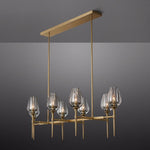 Tulip Delicate Crystal Linear Chandelier 52"