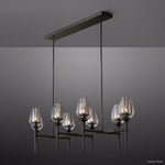 Tulip Delicate Crystal Linear Chandelier 52"