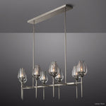 Tulip Delicate Crystal Linear Chandelier 52"
