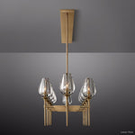 Tulip Delicate Crystal Linear Chandelier 65"