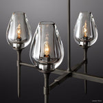 Tulip Delicate Crystal Linear Chandelier 65"