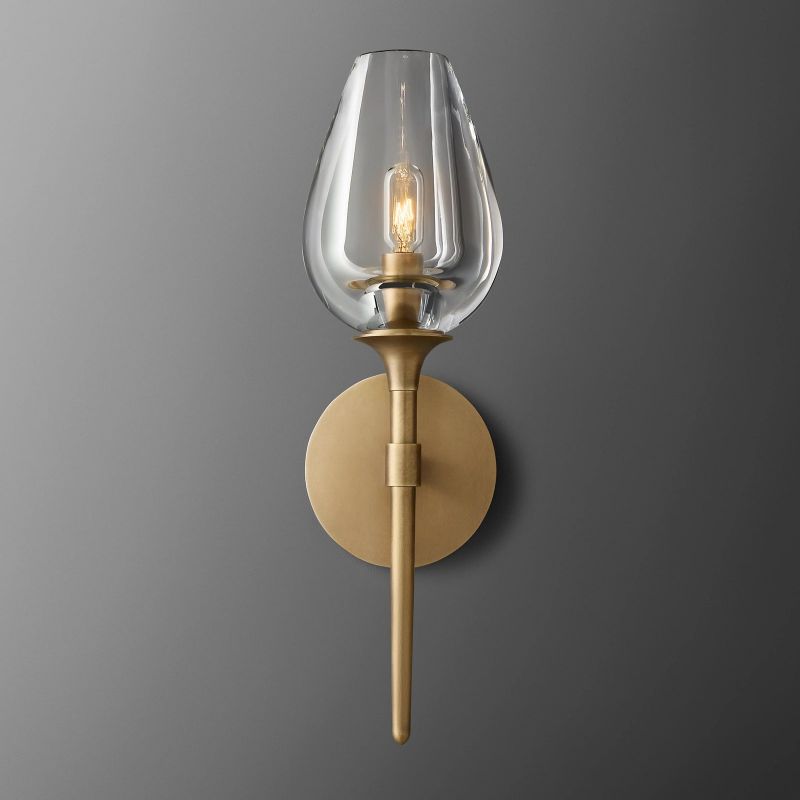 Tulip Delicate Crystal Wall Sconce